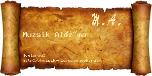 Muzsik Alóma névjegykártya